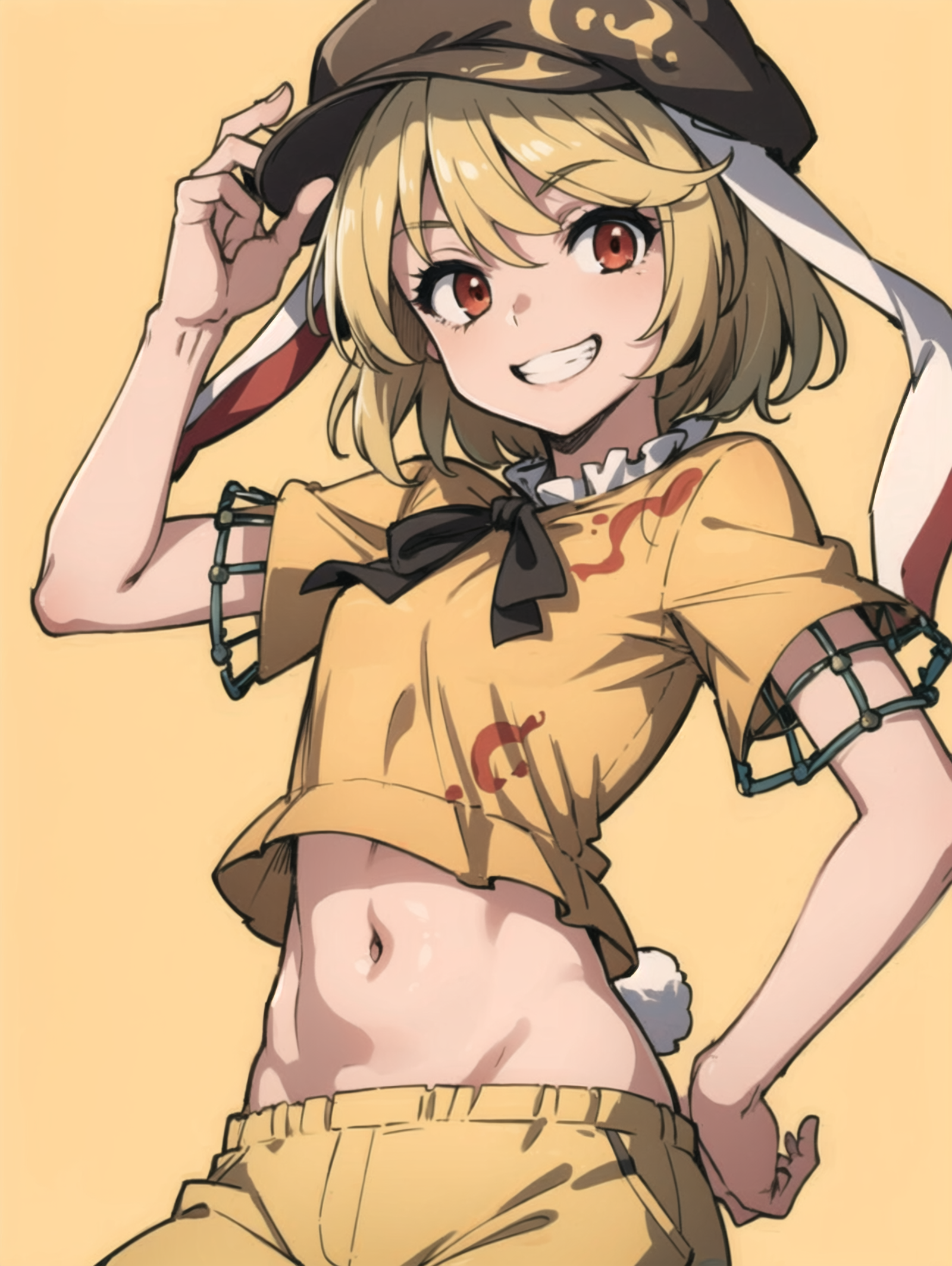 00284-155992122-masterpiece, best quality, _lora_ringo_1_,ringo _(touhou_), 1girl,hat, flat cap,rabbit ears,blonde hair,short hair,,red eyes, bl.png